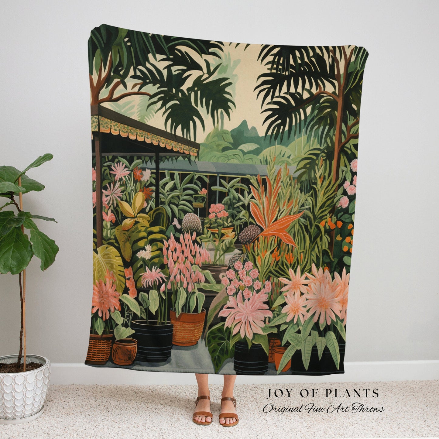 Plant Blanket Floral Decor | Nature Blanket Tapestry Botanical Fairy Grunge Room Decor Fairycore Floral Cottagecore Blanket Tropical Art |