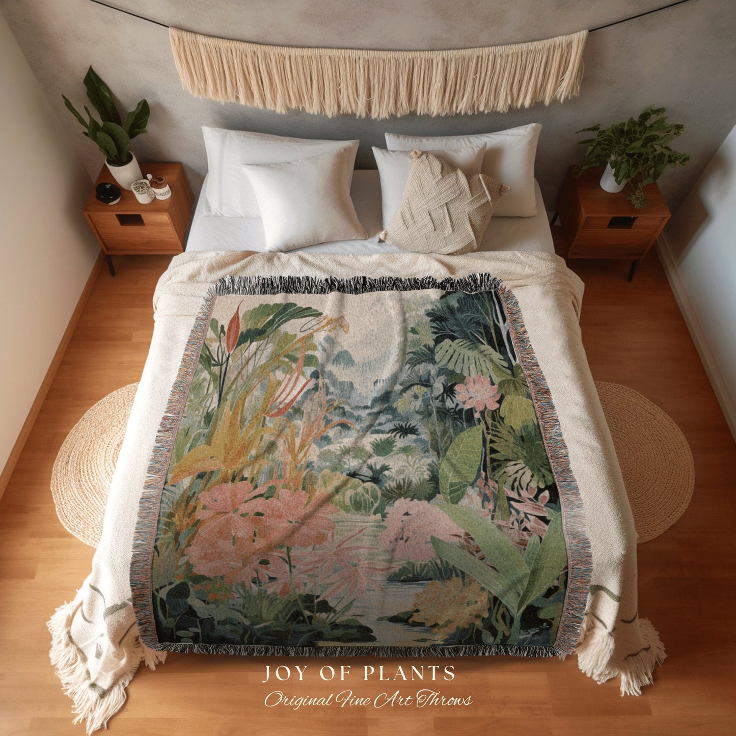 Wildflower Vintage Tapestry | Boho Blanket Tapestry Botanical Fairy Grunge Room Decor Fairycore Floral Cottagecore Blanket Floral Botanical