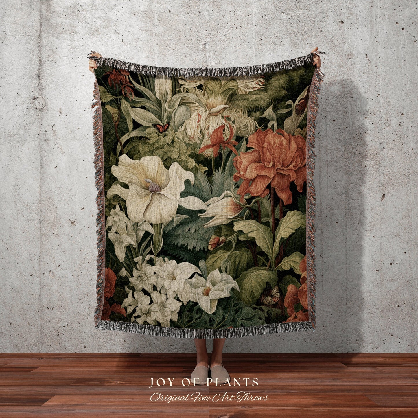 Fairycore Woodland Decor Blanket | Jungle Tapestry Blanket Botanical Fairy Grunge Room Decor Fairycore Floral Cottagecore Blanket Botanical