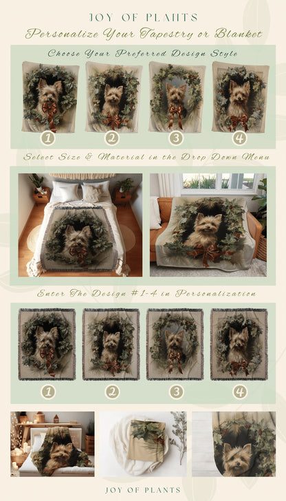 Yorkie Dog Blanket Vintage | Yorkie Dad Gift Blanket Terrier Mom Gift Funny Tapestry Family Christmas Dog Portrait Blanket Yorkie Painting