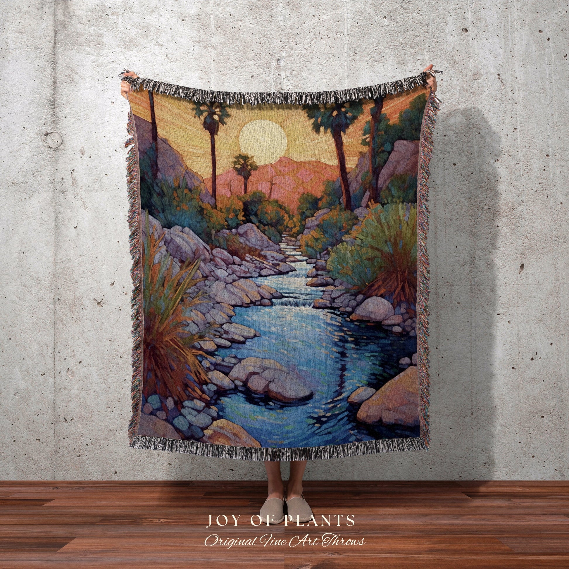 Landscape Wall Art Woven Tapestry | Nature Woven Blanket Desert Aesthetic Blanket Woven Tapestry Landscape Tapestry Whimsical Room Decor Art