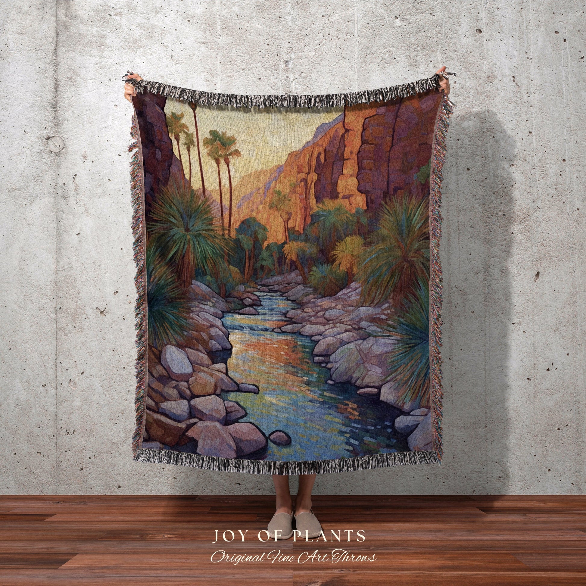 Nature Blanket Woven Tapestry | Nature Woven Blanket Desert Aesthetic Blanket Woven Tapestry Southwest Landscape Tapestry Whimsical Room |