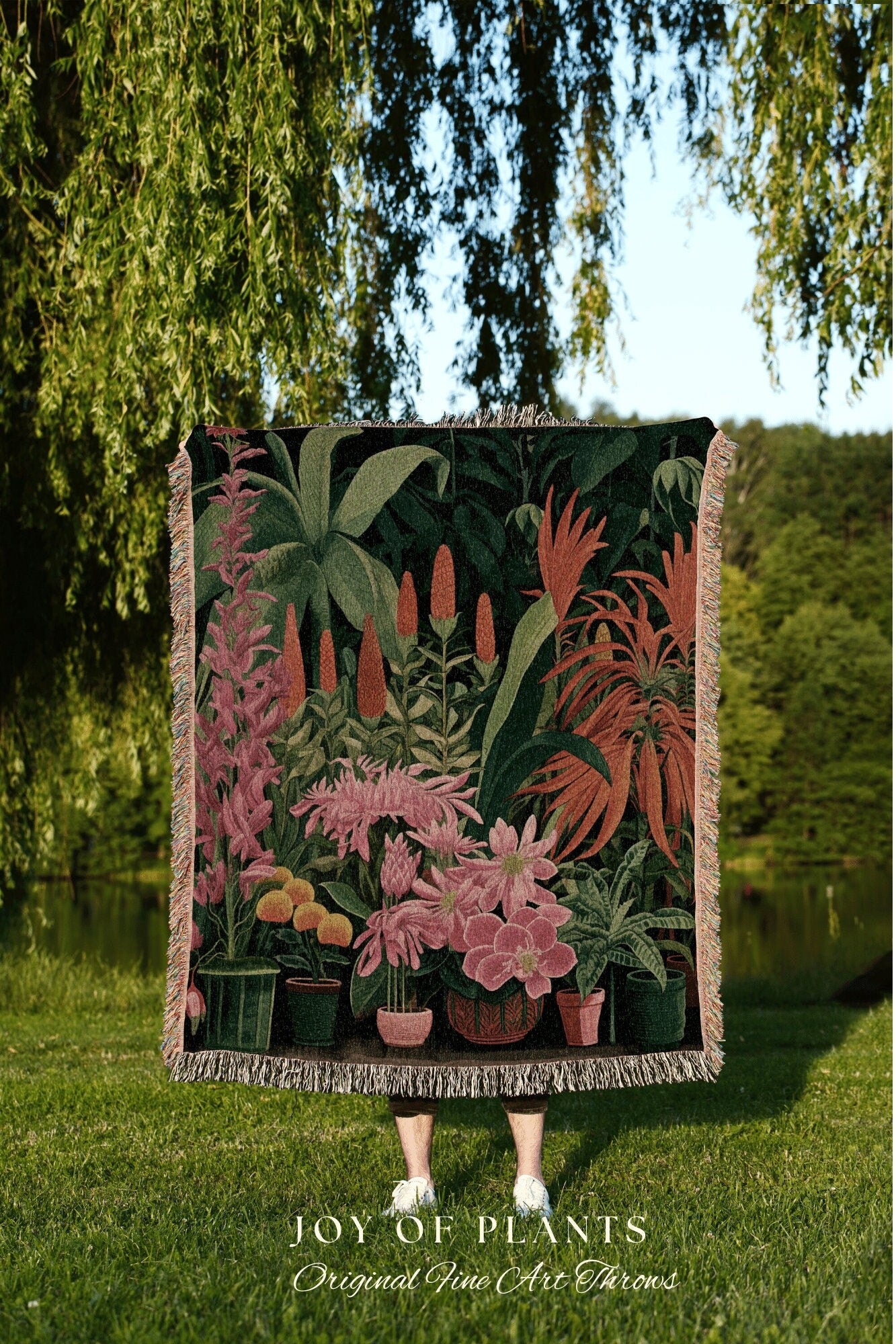 Flora & Fauna Blanket | Nature Blanket Tapestry Botanical Fairy Grunge Room Decor Fairycore Floral Cottagecore Blanket Floral Decor Tropical