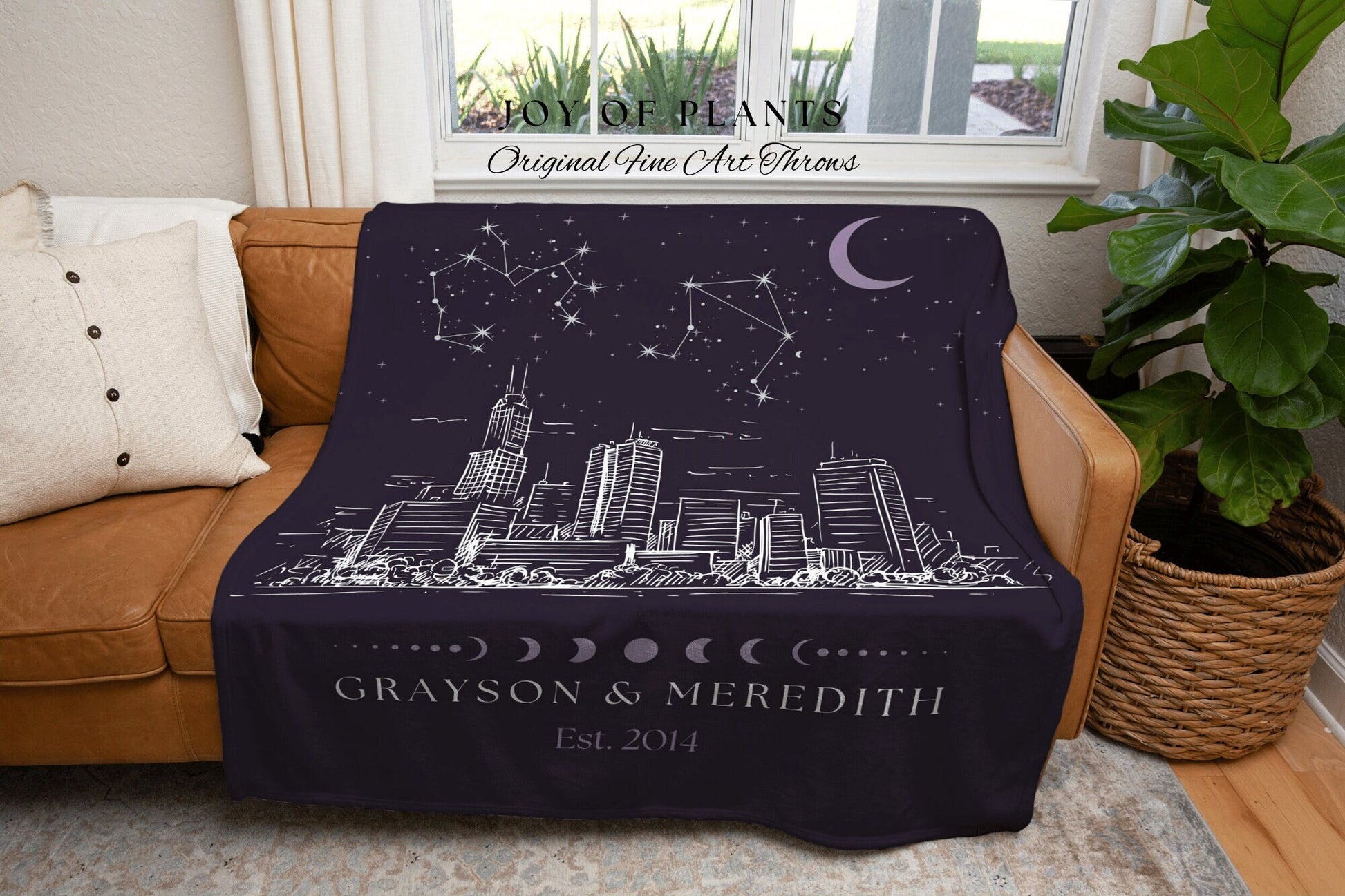 Custom Constellation Zodiac Blanket | Landscape Wall Art Celestial Aesthetic Zodiac Sign Couples Custom Constellation Gift Personalized Star