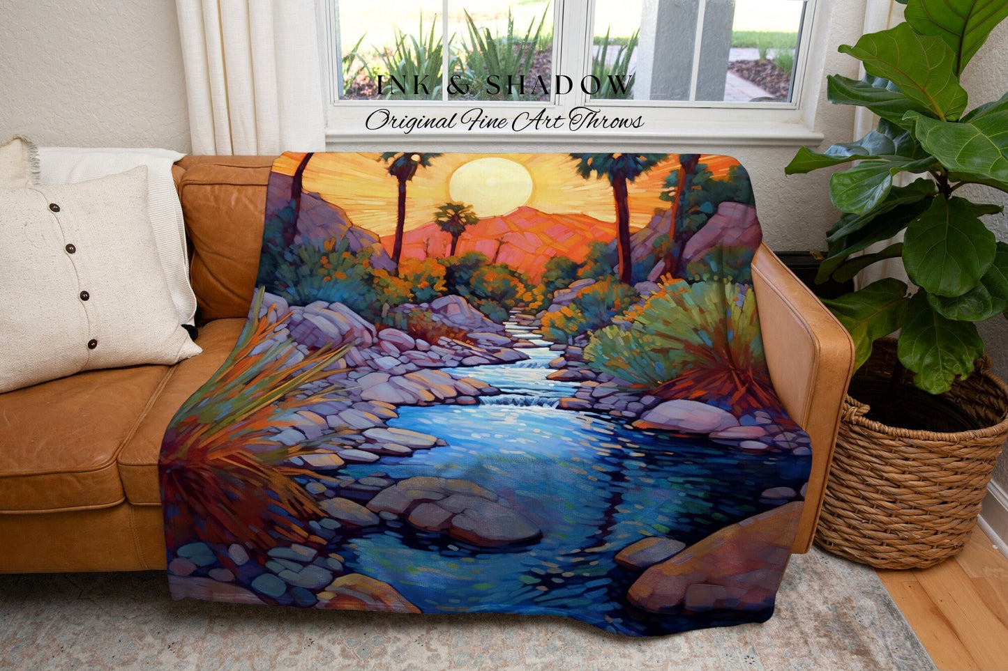 Landscape Wall Art Woven Tapestry | Nature Woven Blanket Desert Aesthetic Blanket Woven Tapestry Landscape Tapestry Whimsical Room Decor Art