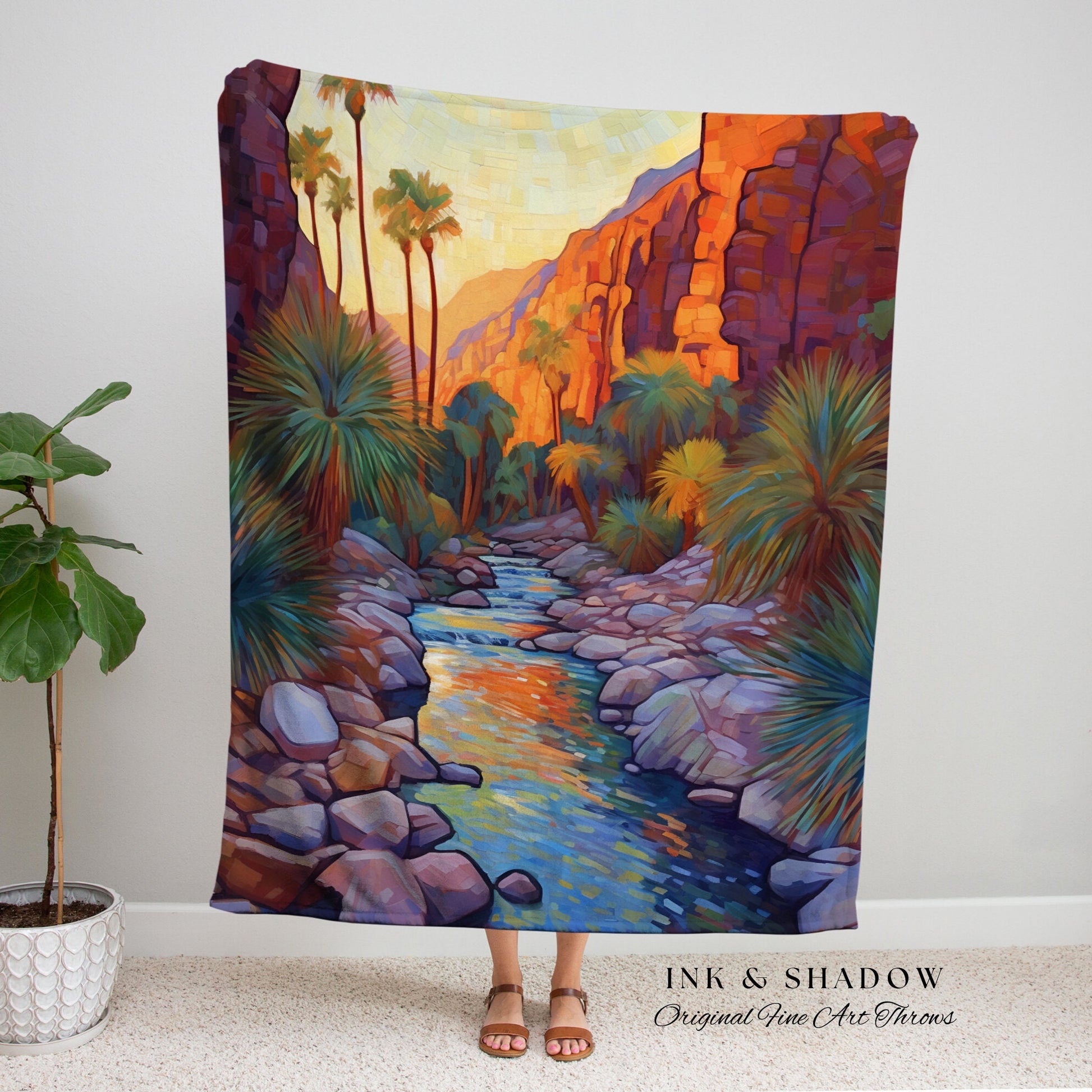 Nature Blanket Woven Tapestry | Nature Woven Blanket Desert Aesthetic Blanket Woven Tapestry Southwest Landscape Tapestry Whimsical Room |