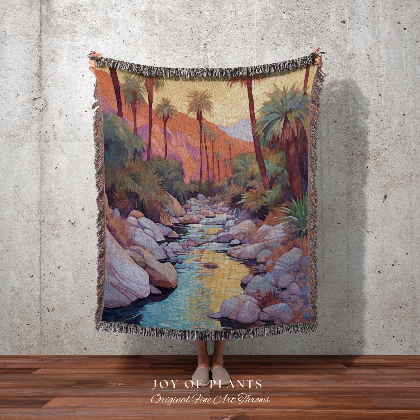 Outdoors Blanket Desert Tapestry | Nature Woven Blanket Desert Aesthetic Blanket Woven Tapestry Southwest Landscape Tapestry Whimsical Room