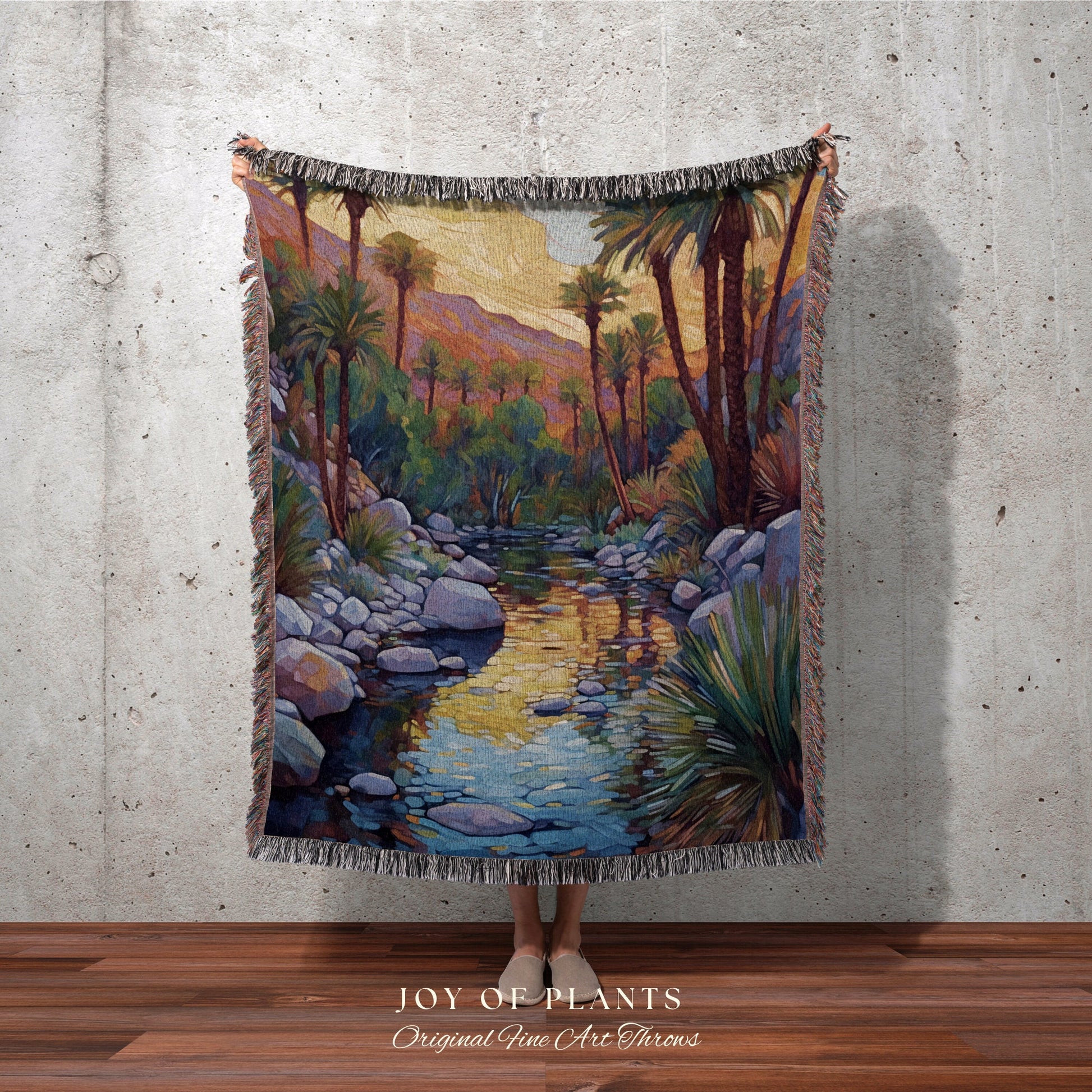 Mountain Landscape Tapestry | Whimsical Home Decor Housewarming Gift Blanket Cactus Aesthetic Blanket Woven Tapestry Southwest Landscape |