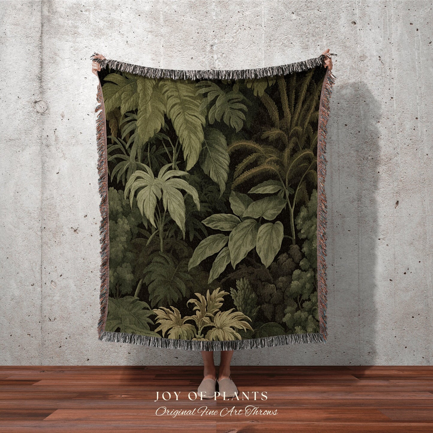 Jungle Throw Blanket Botanical | Nature Inspired Blanket Woven Tapestry Botanical Fairy Grunge Room Decor Fairycore Art Cottagecore Blanket