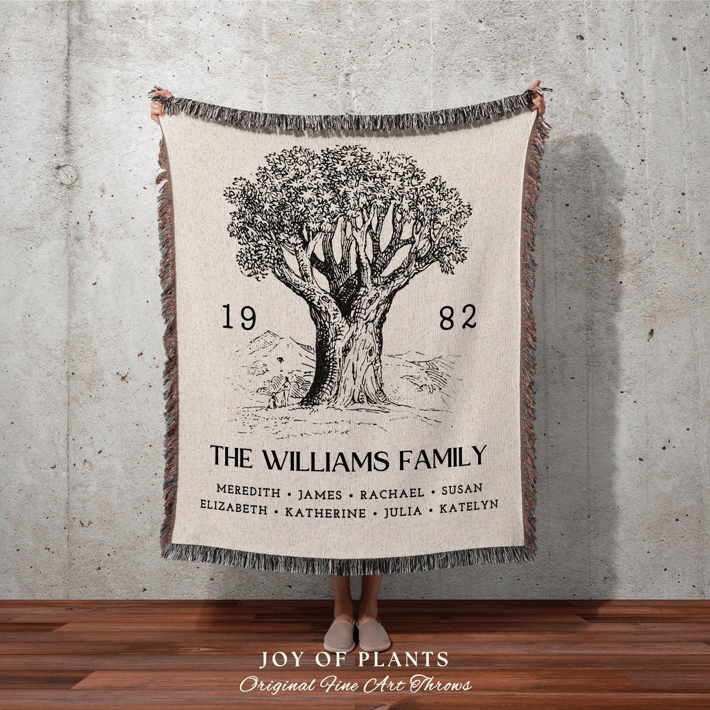 Family Heritage Tapestry Custom | Family Gift Personalized Family Tapestry Meaningful Gift for Mom Thoughtful Gift for Grandma Sentimental