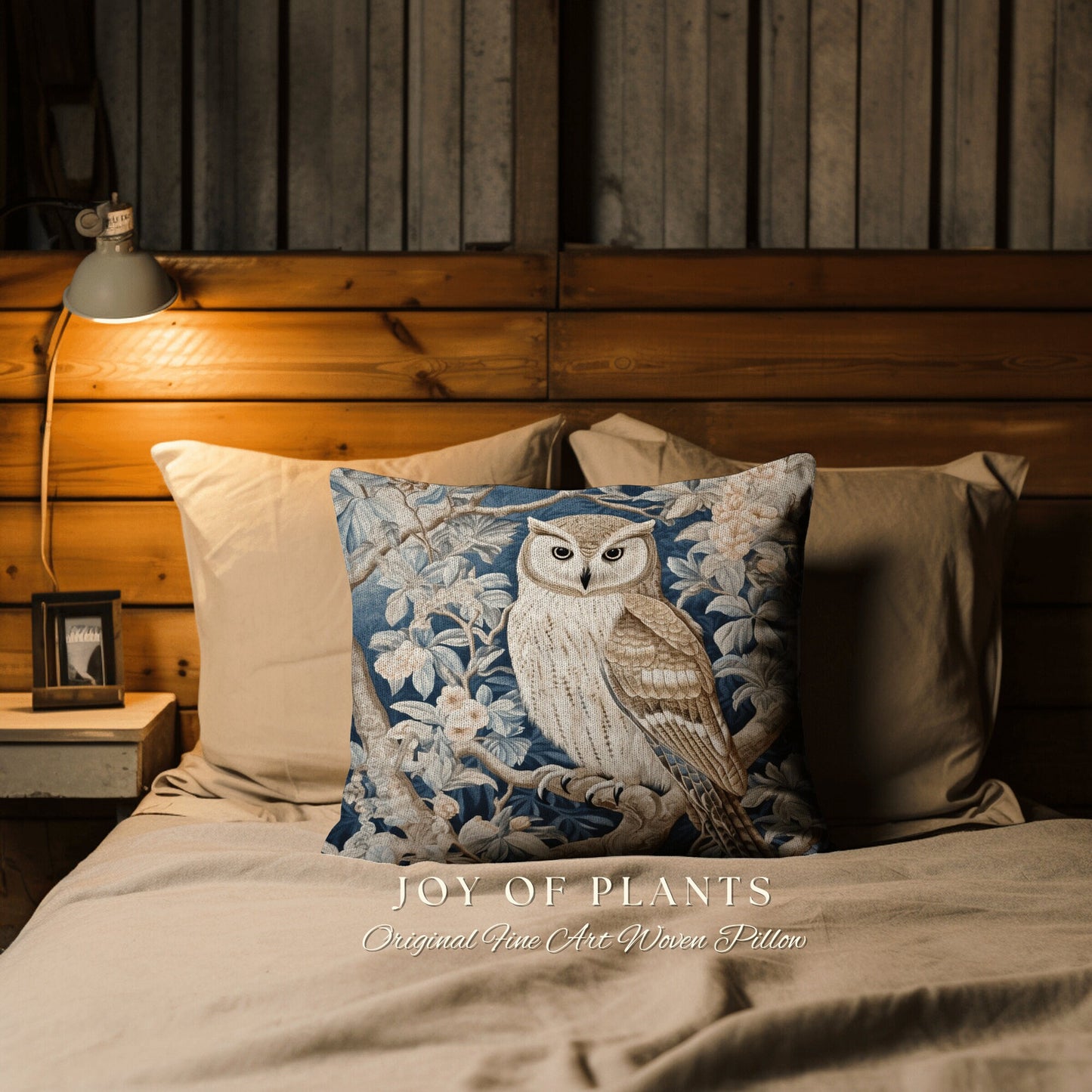 Pastel Owl Throw Pillow | William Morris Inspired Throw Pillow Woodland Forestcore Decor Pillow Maximalist Home Decor Throw Pillow Owl Art |