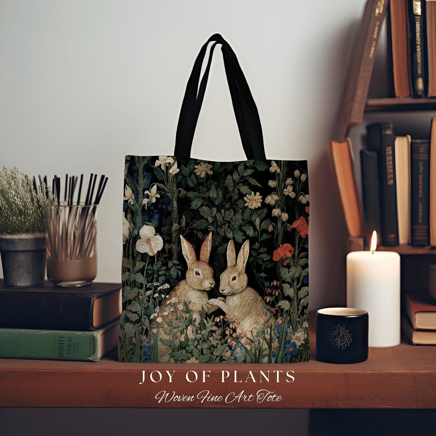 Fairycore Tapestry Bag Boho Satchel Woven | Botanical Morris Inspired Tote Bag Forestcore Satchel Maximalist Tapestry Tote Botanical Rabbit