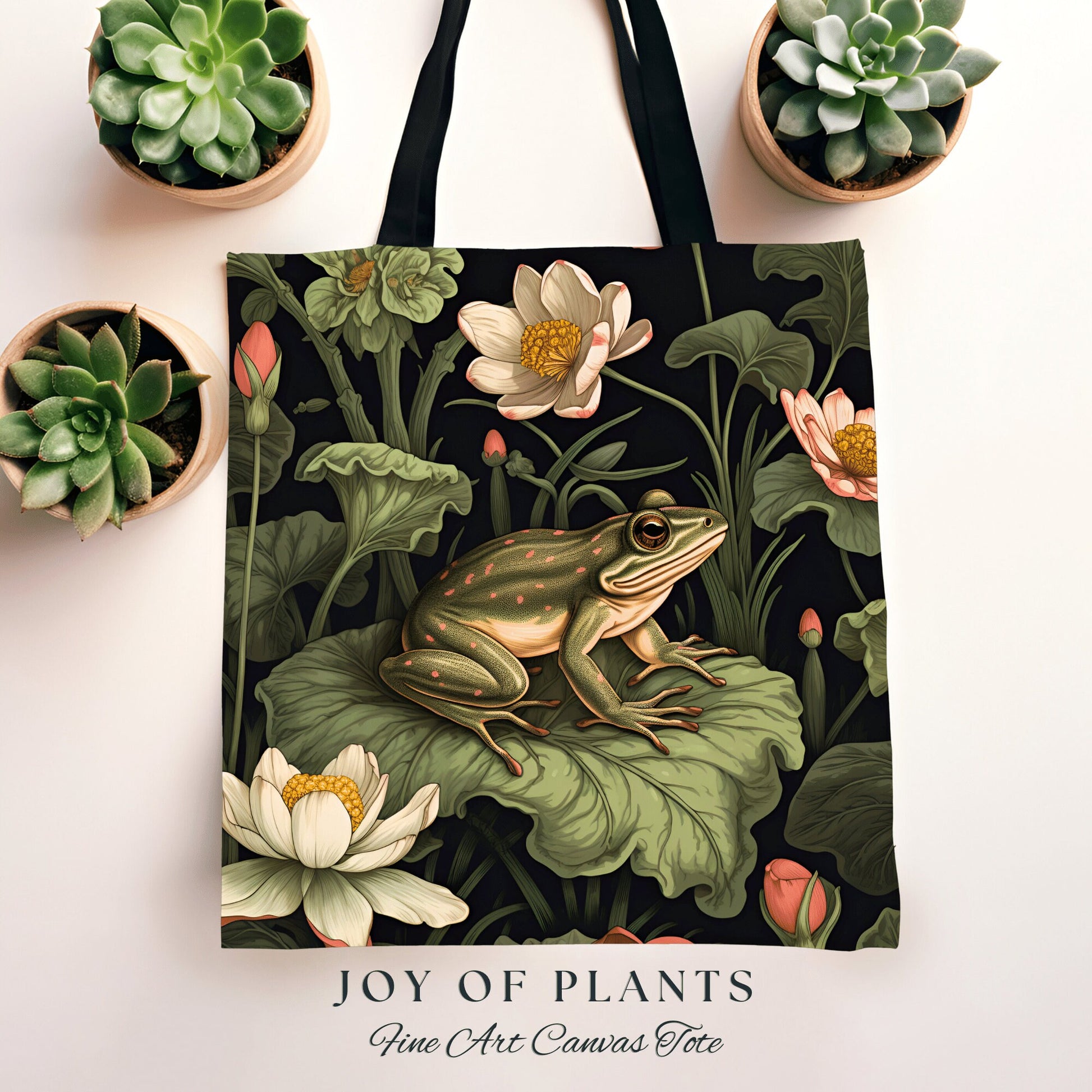 Whimsical Toad Everyday Bag | Botanical Satchel William Morris Inspired Tote Forestcore Style Maximalist Decor Fairycore Satchel Frog & Toad