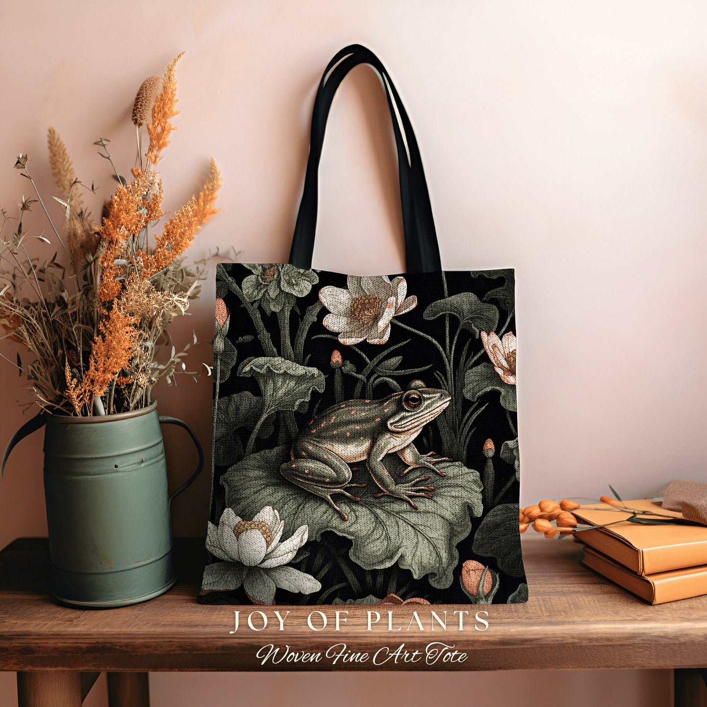 Whimsical Toad Everyday Bag | Botanical Satchel William Morris Inspired Tote Forestcore Style Maximalist Decor Fairycore Satchel Frog & Toad