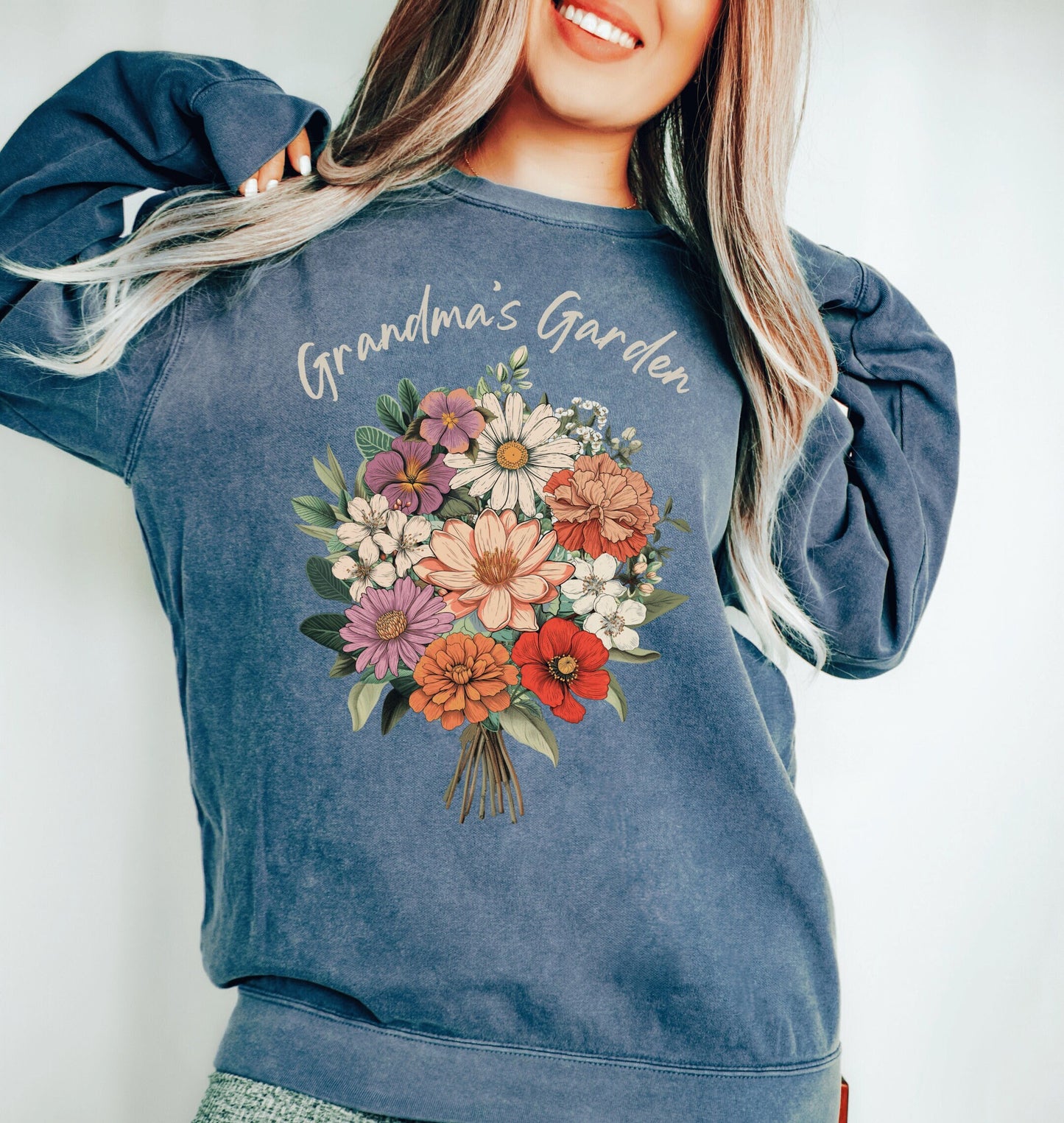 Personalized Birth Month Flower Bouquet | Birth Month Flower Bouquet | Personalized Birth Flower Gifts | Birth Flower Shirt Comfort Colors |