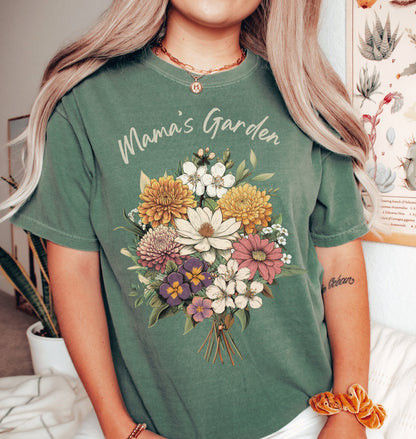 Floral Birth Month Sweatshirt | Birth Month Flower Bouquet | Personalized Birth Month Flower Gifts | Birth Flower Shirt Comfort Colors Tee |