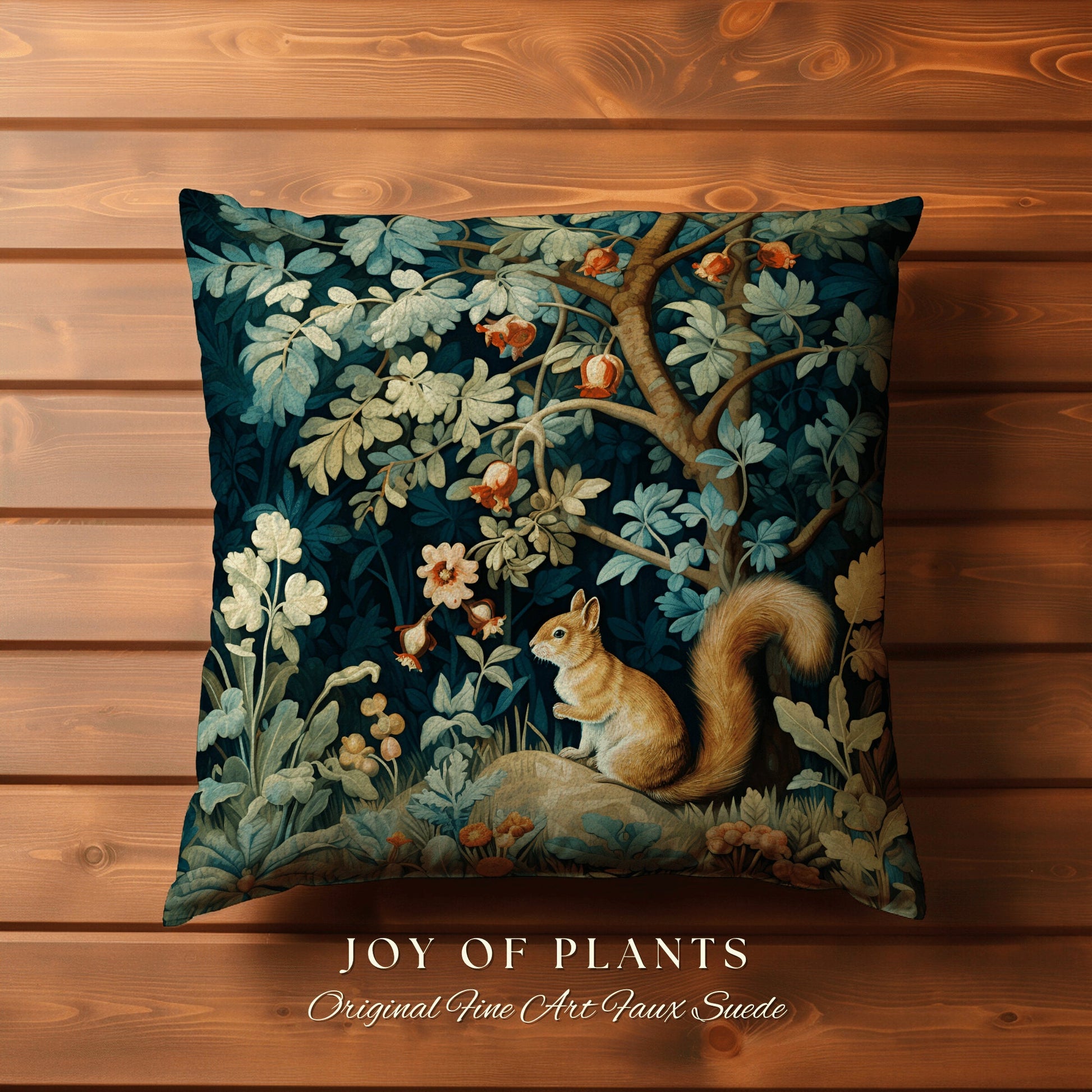 Vintage Botanical Throw Pillow Woven | William Morris Inspired Pillow Woodland Forestcore Decor Pillow Maximalist Home Decor Throw Pillow |