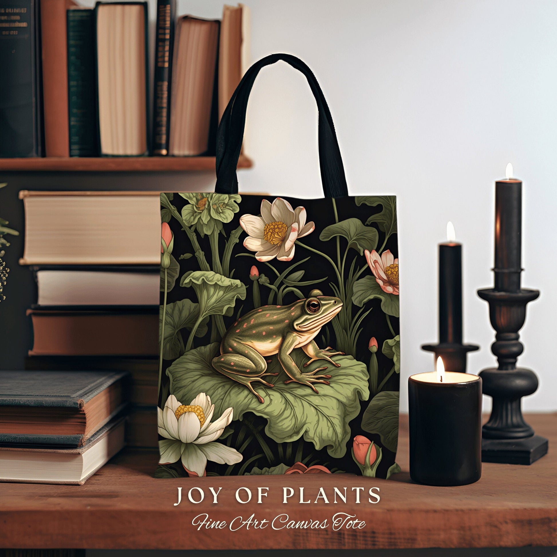 Whimsical Toad Everyday Bag | Botanical Satchel William Morris Inspired Tote Forestcore Style Maximalist Decor Fairycore Satchel Frog & Toad