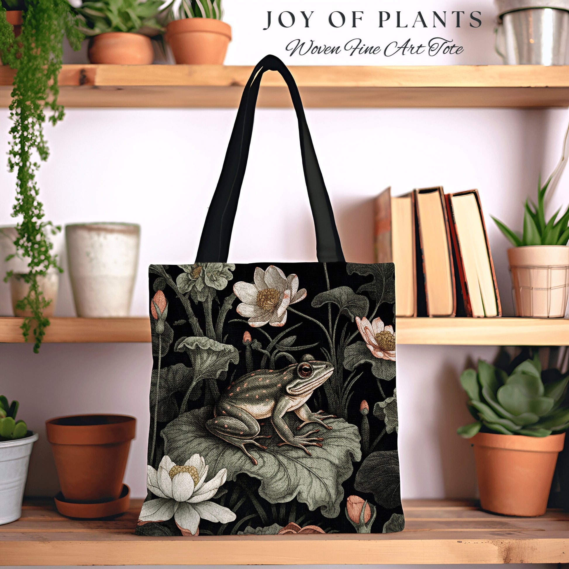 Whimsical Toad Everyday Bag | Botanical Satchel William Morris Inspired Tote Forestcore Style Maximalist Decor Fairycore Satchel Frog & Toad