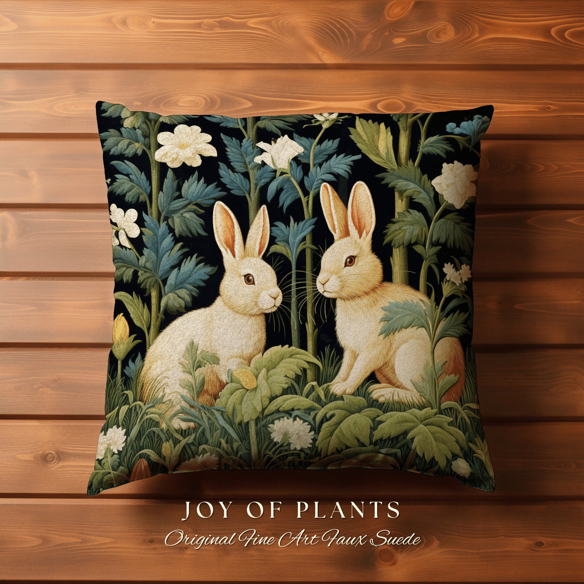 Fairy Core Woven Accent Pillow Cottagecore Rabbit Room Decor Bunny Cushion Forestcore Light Academia Botanical Classic Spring Decor Pillow