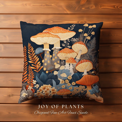 Fairy Core Pillow Mushroom Aesthetic | Room Decor Eclectic Gift for Reading Nook Fairy Core Toadstool Cushion Woodland Cottagecore Mycology