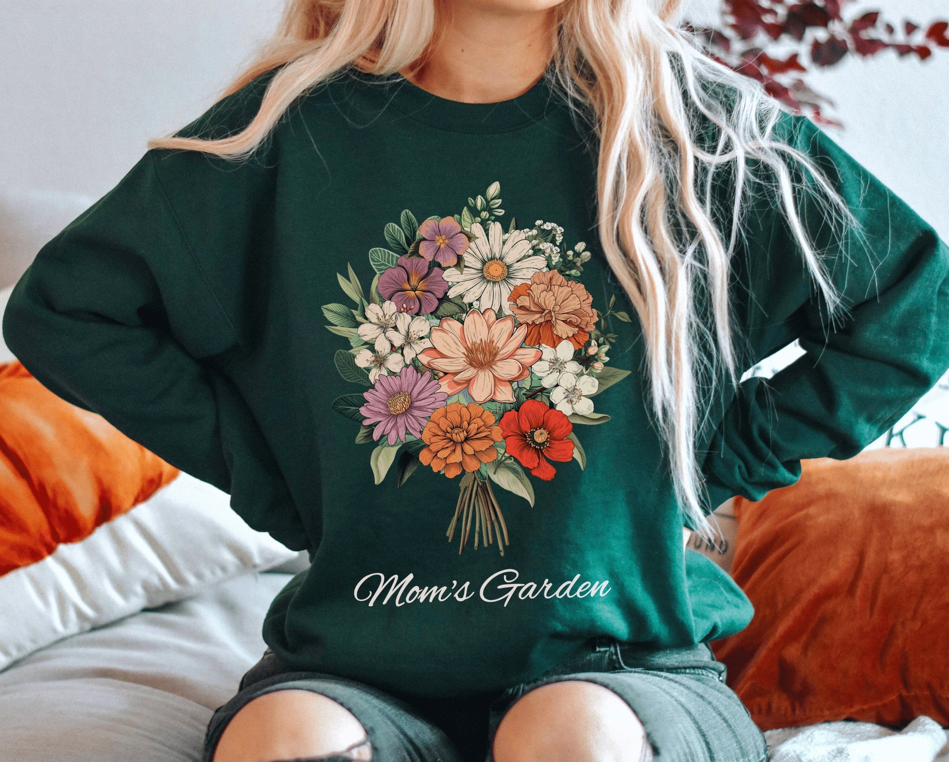 Birth Flower Bouquet Shirt Family Custom Gift for Mom | Grandma Garden Tee Nana Shirt Personalized Sentimental Gift Mom Birth Month Flowers