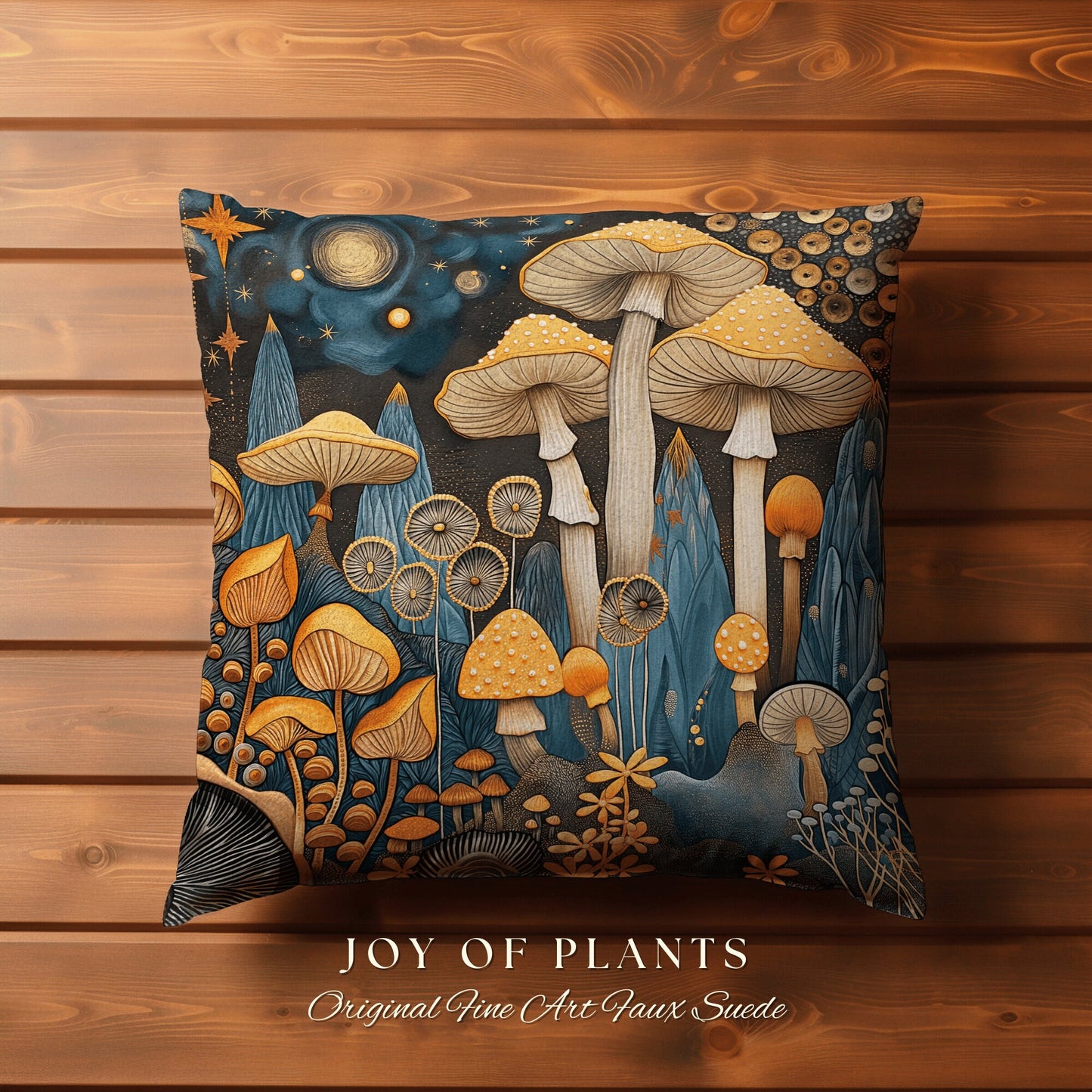 Enchanted Mushroom Pillow | Mystical Room Decor Eclectic Gift for Reading Nook Fairycore Toadstool Cushion Woodland Fairy Aesthetic