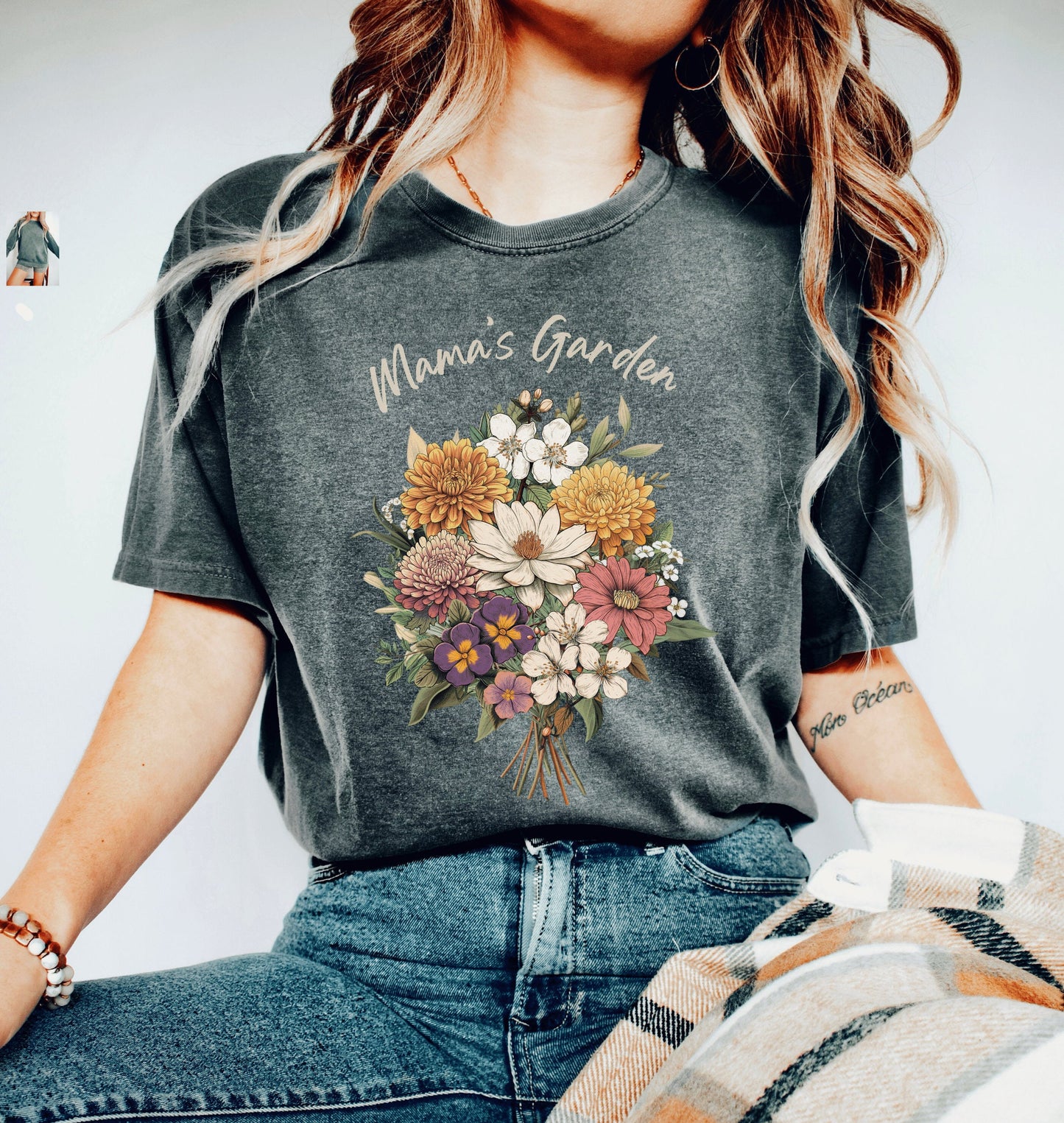 Floral Birth Month Sweatshirt | Birth Month Flower Bouquet | Personalized Birth Month Flower Gifts | Birth Flower Shirt Comfort Colors Tee |