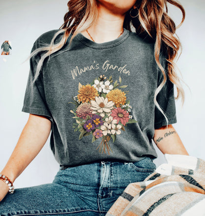 Floral Birth Month Sweatshirt | Birth Month Flower Bouquet | Personalized Birth Month Flower Gifts | Birth Flower Shirt Comfort Colors Tee |