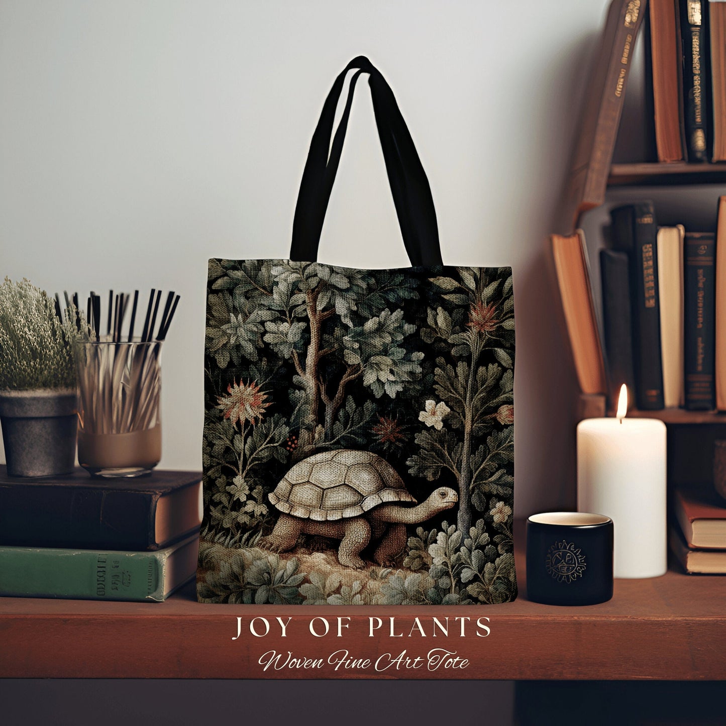 Morris Tote Bag Woodland Gift | Cottagecore Accessory Gift William Morris Inspired Handbag Forestcore Tortoise Satchel Fairycore Botanical