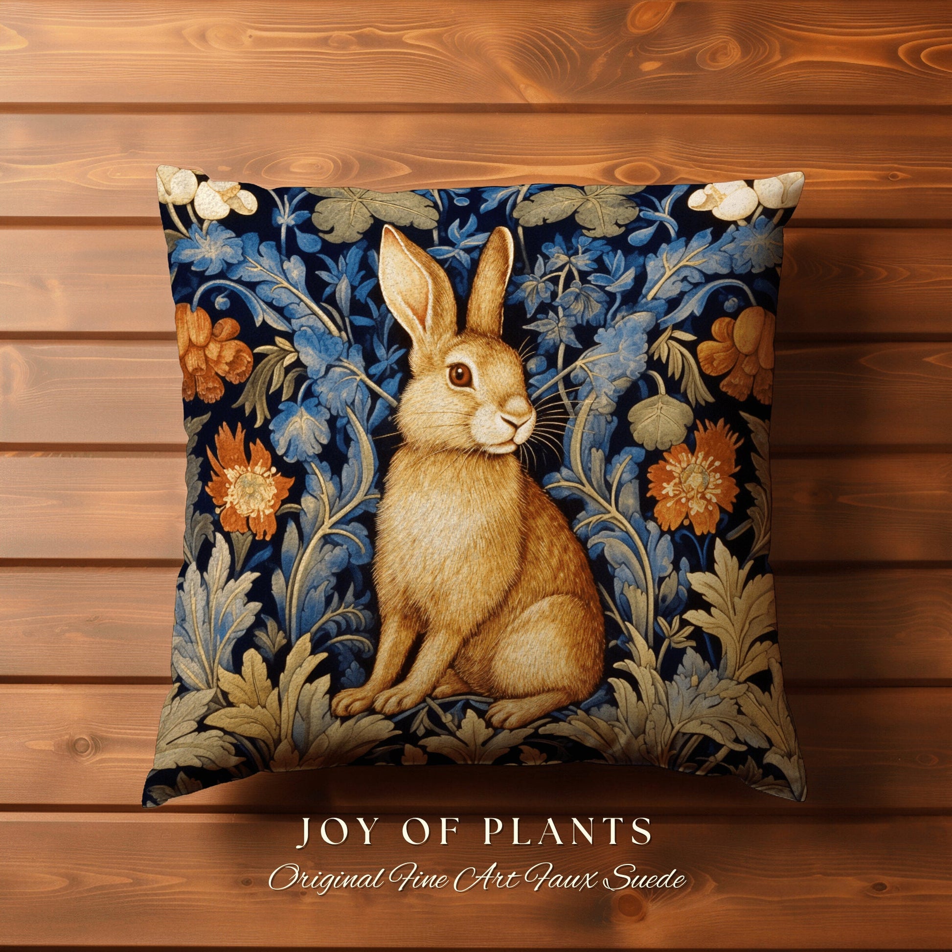 Elegant Accent Pillow Woven | Fairycore Woven Accent Pillow Cottagecore Room Decor Botanical Bunny Aesthetic Rabbit Cushion Whimsical Gift