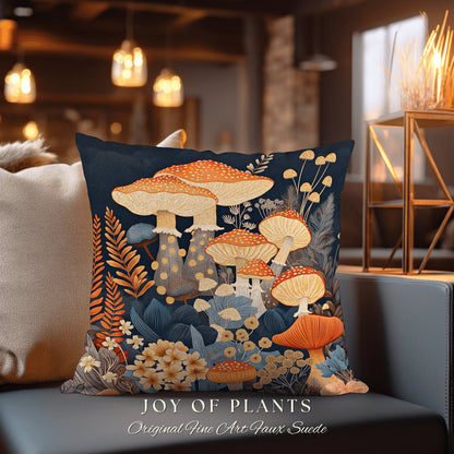 Fairy Core Pillow Mushroom Aesthetic | Room Decor Eclectic Gift for Reading Nook Fairy Core Toadstool Cushion Woodland Cottagecore Mycology