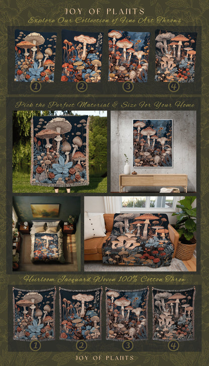 Mushroom Pillow Woodland Decor | Whimsical Room Eclectic Gift for Reading Nook Fairycore Throw Cushion Woven Fairy Aesthetic Cottagecore