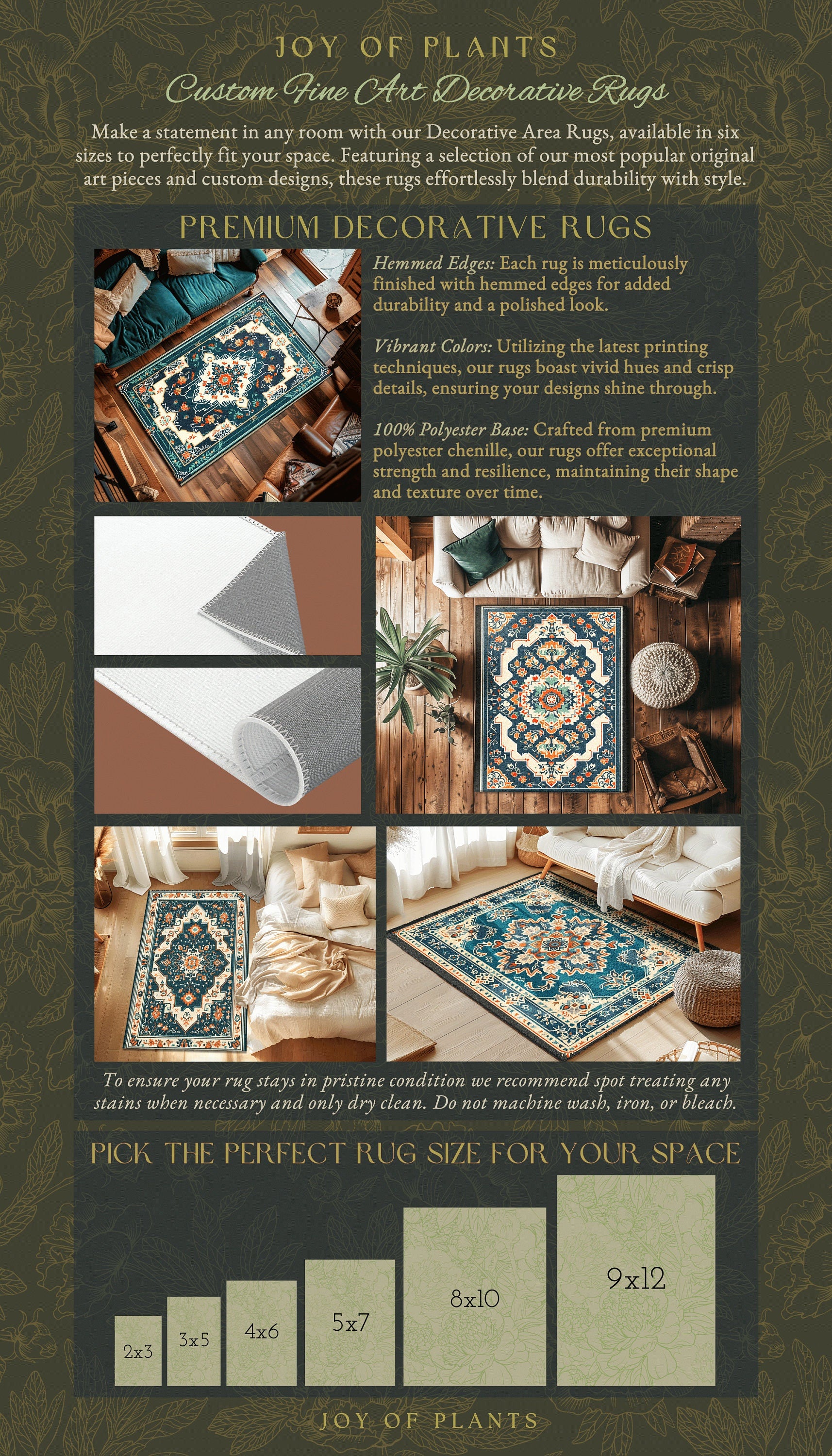 Teal and Orange Ornate Area Rug | Bohemian Room Decor Hippie Aesthetic Multicolor Floor Rug Playful Bedroom Accent Rug Nordic Pastel Style |