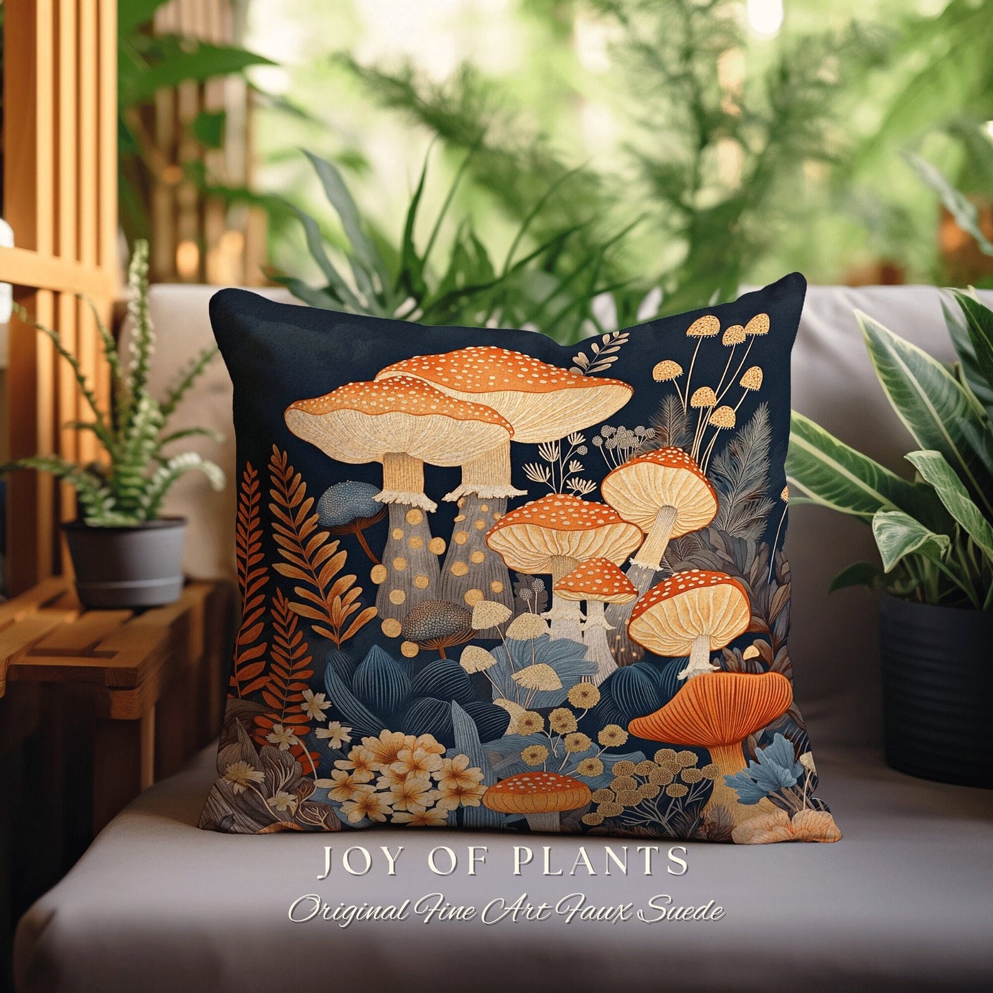 Fairy Core Pillow Mushroom Aesthetic | Room Decor Eclectic Gift for Reading Nook Fairy Core Toadstool Cushion Woodland Cottagecore Mycology