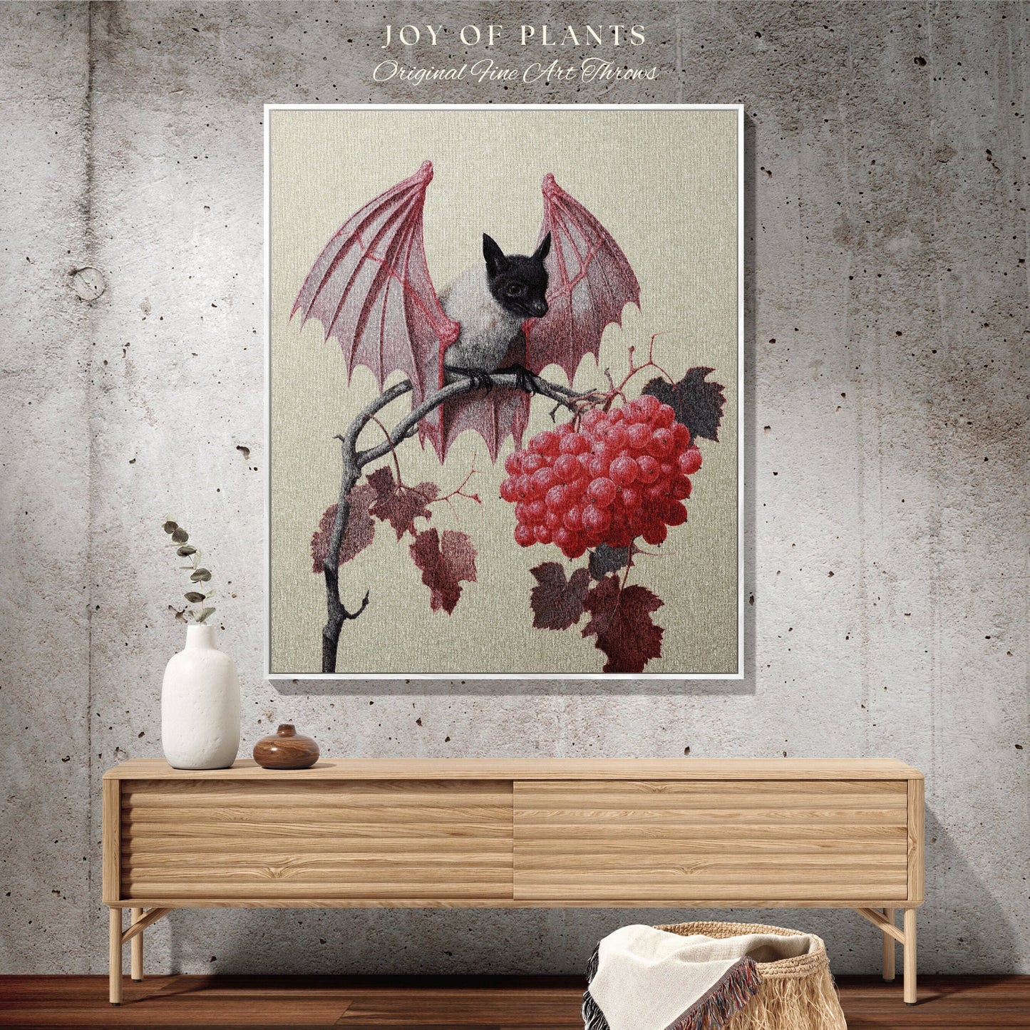 Dark Academia Bat Tapestry Woven | Pastel Pink Dorm Room Decor Gothic Bat Tapestry Woven | Whimsigoth Home Decor Blanket Woven Tapestry Bat