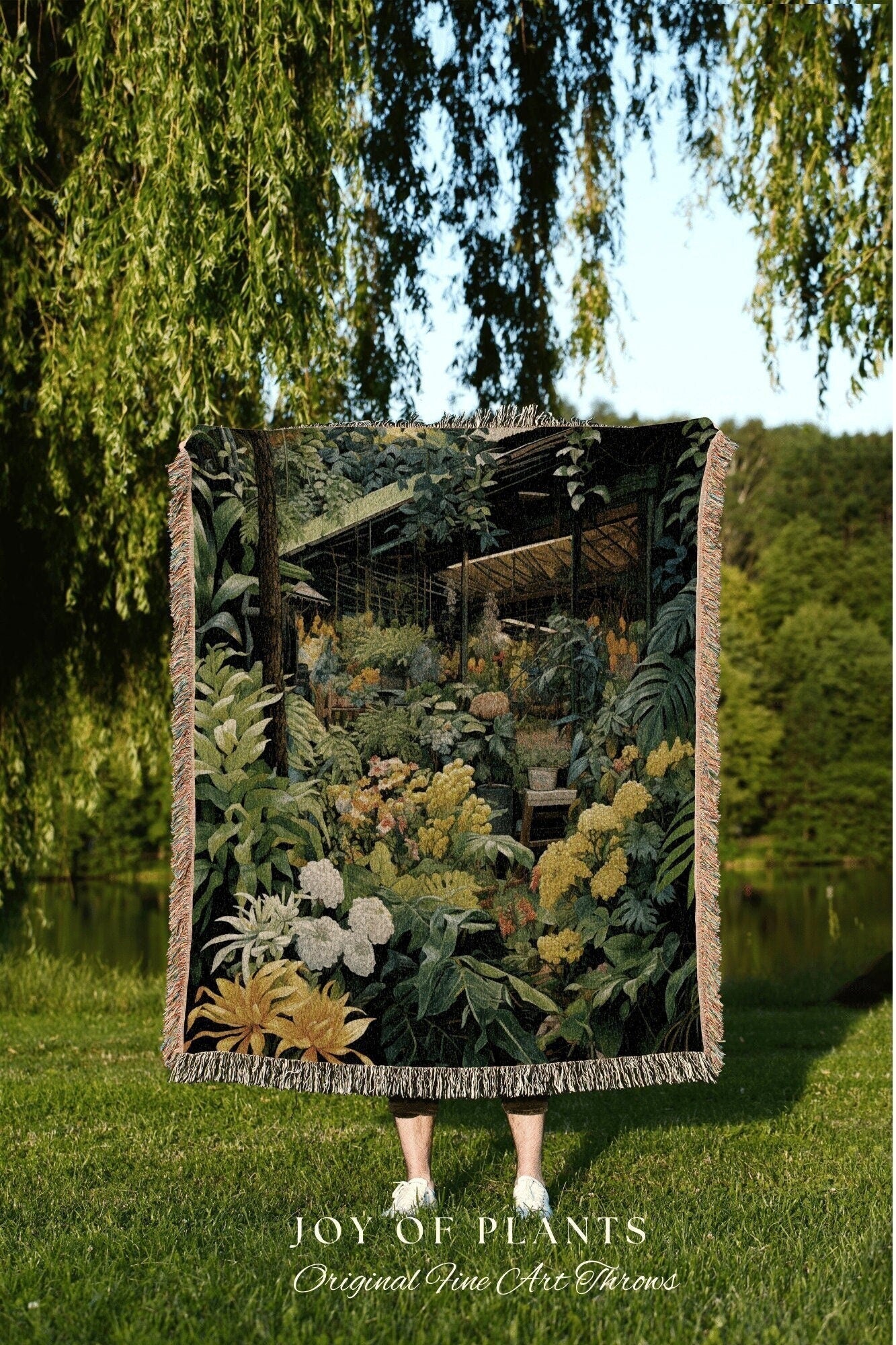 Maximalist Botanical Blanket | Nature Blanket Woven Tapestry Botanical Fairy Grunge Room Decor Fairycore Art Cottagecore Blanket Botanical |