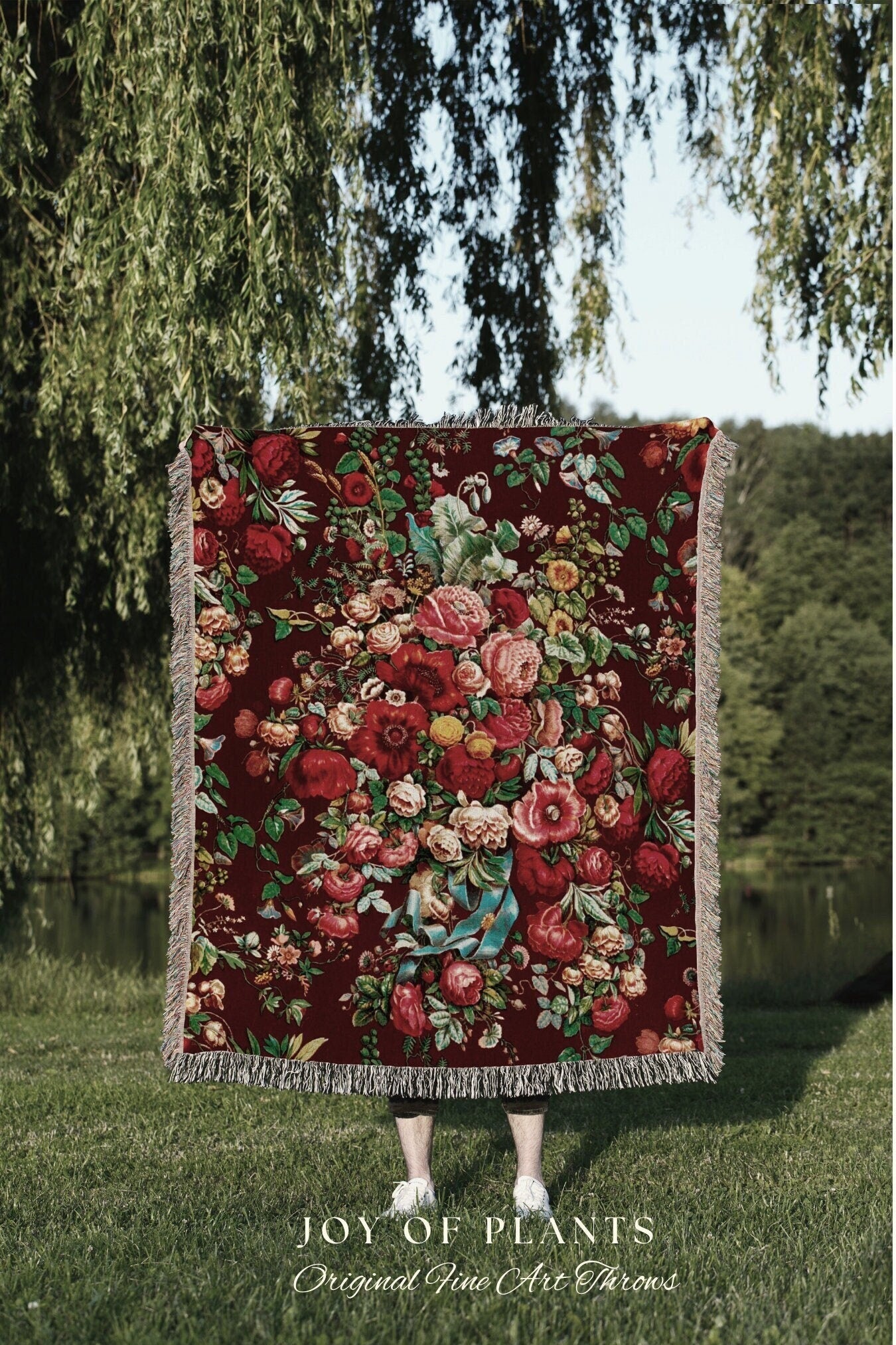 Floral Tapestry Vintage Tapestry Victorian Gothic Decor Woven Tapestry Aesthetic Cottagecore Blanket Woven Colorful Vintage Throw Blanket