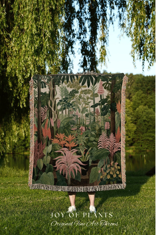 Modern Botanicals Floral Blanket | Nature Blanket Tapestry Botanical Fairy Grunge Room Decor Fairycore Floral Cottagecore Blanket Botanical