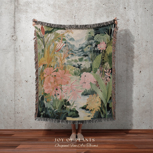 Wildflower Vintage Tapestry | Boho Blanket Tapestry Botanical Fairy Grunge Room Decor Fairycore Floral Cottagecore Blanket Floral Botanical