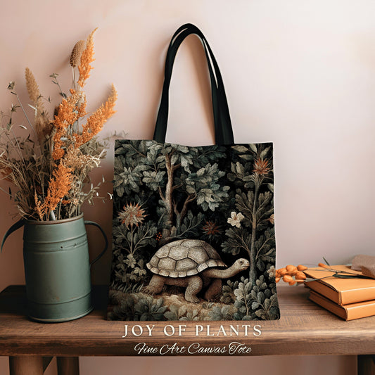 Morris Tote Bag Woodland Gift | Cottagecore Accessory Gift William Morris Inspired Handbag Forestcore Tortoise Satchel Fairycore Botanical