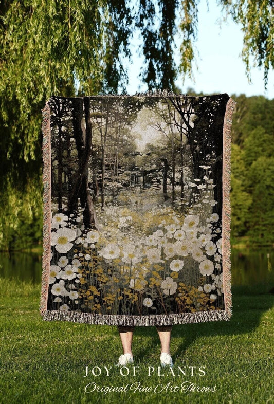 Botanical Cottagecore Blanket | Woodland Tapestry Blanket Botanical Fairy Grunge Room Decor Fairycore Floral Cottagecore Blanket Botanical |