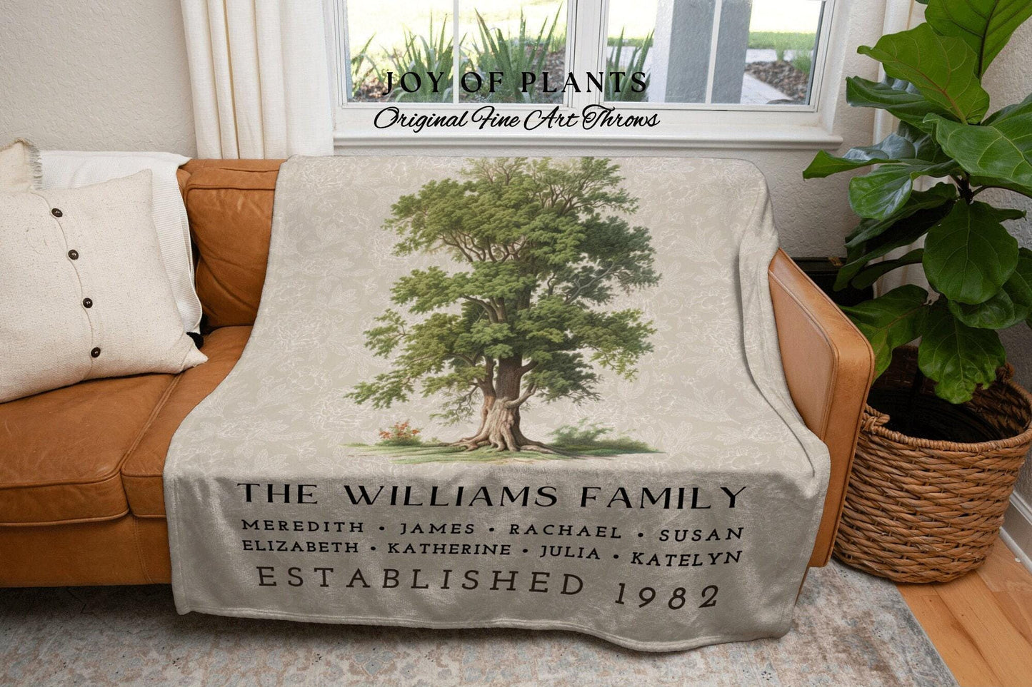 Family Blanket Personalized | Custom Family Tree Personalized Mother's Day Custom Blanket for Grandparents Sentimental Family Gift Custom |