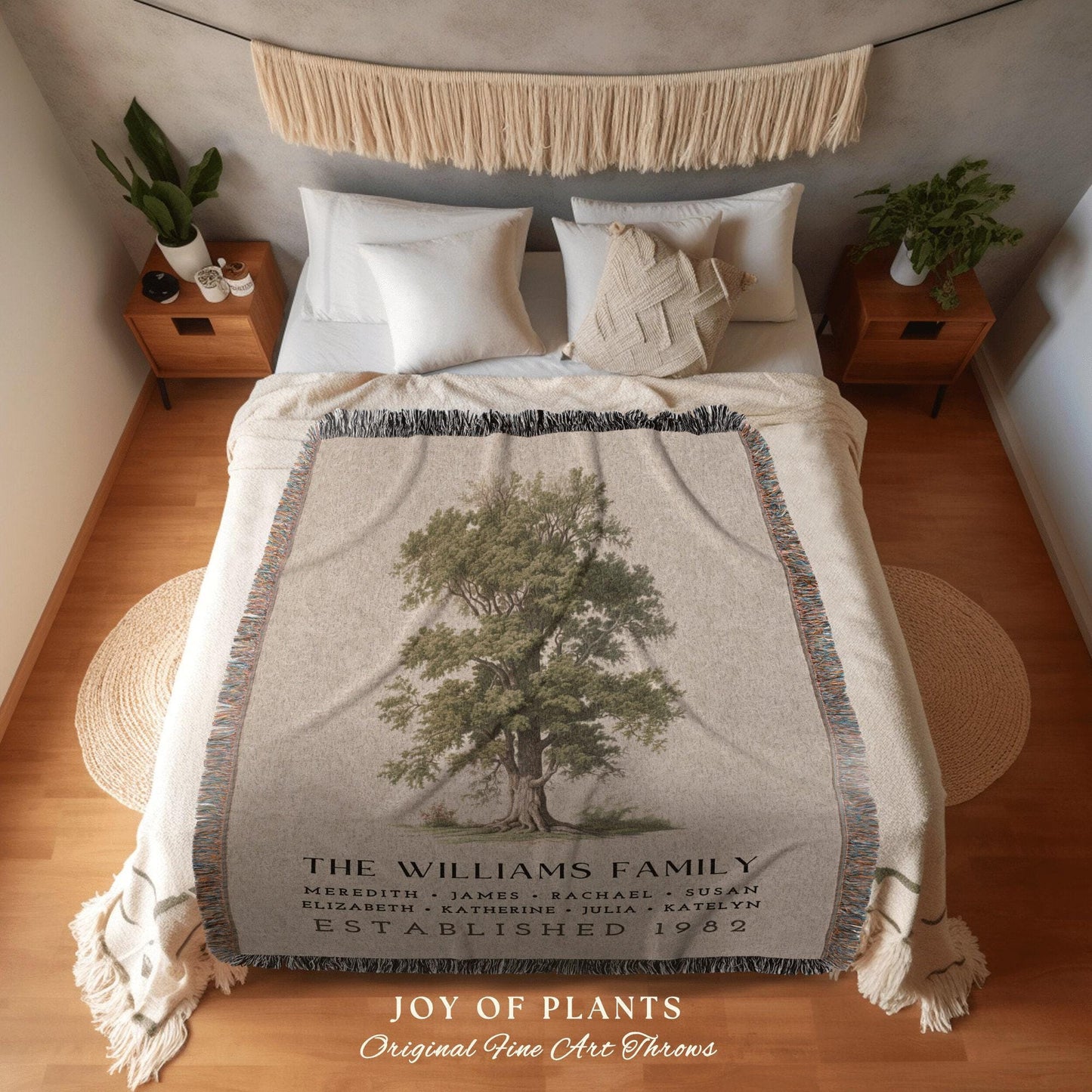 Family Blanket Personalized | Custom Family Tree Personalized Mother's Day Custom Blanket for Grandparents Sentimental Family Gift Custom |