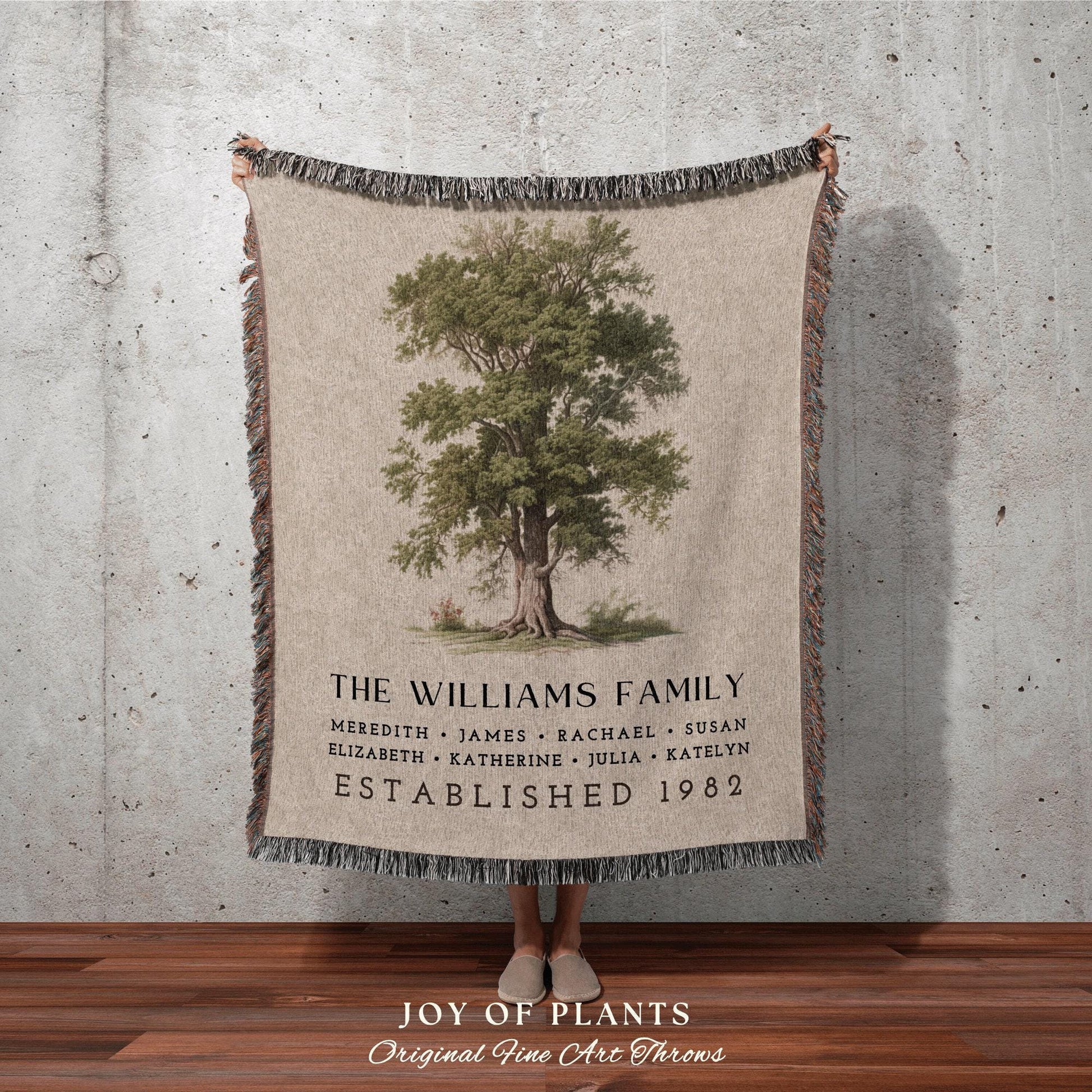 Family Blanket Personalized | Custom Family Tree Personalized Mother's Day Custom Blanket for Grandparents Sentimental Family Gift Custom |