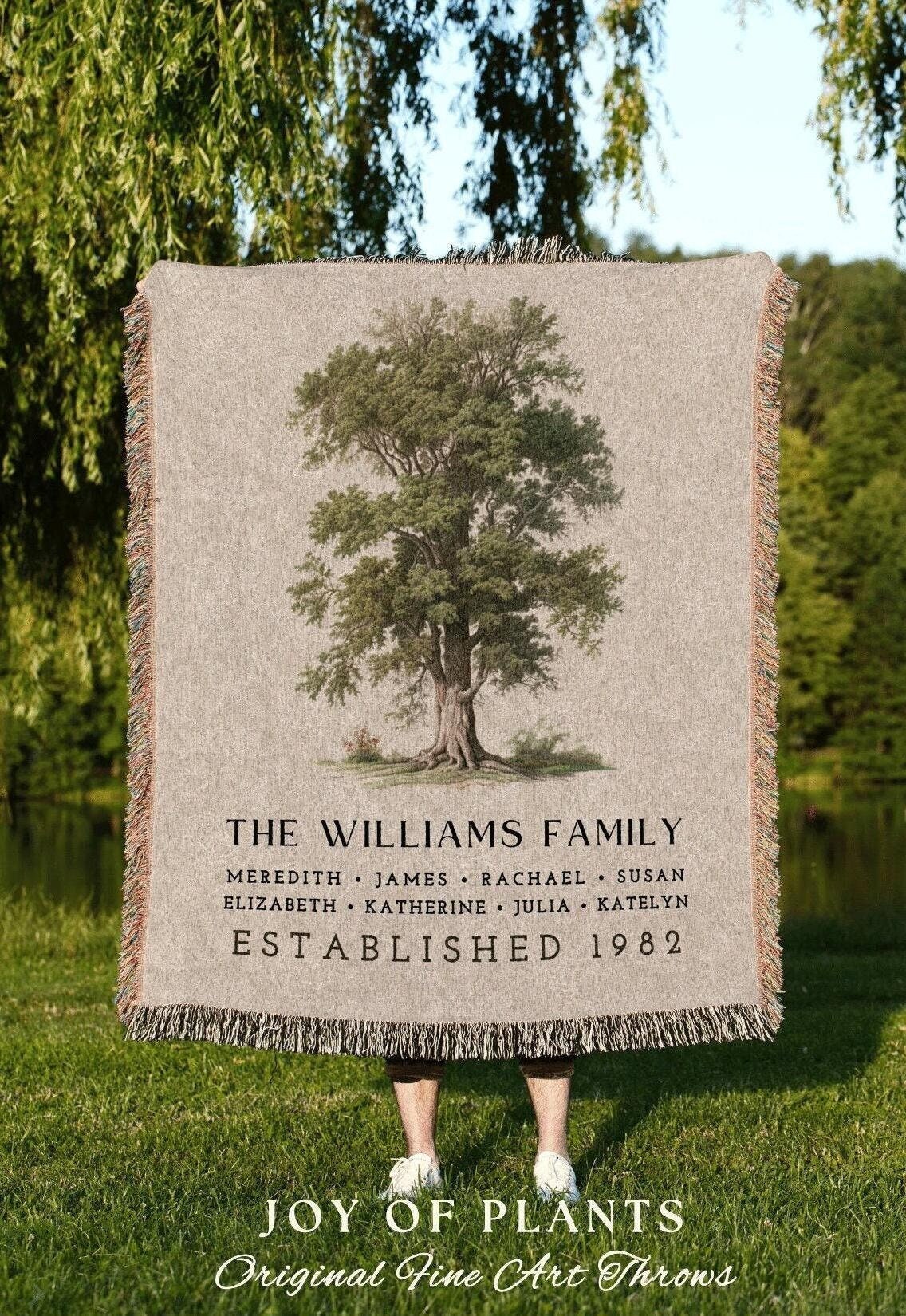 Family Blanket Personalized | Custom Family Tree Personalized Mother's Day Custom Blanket for Grandparents Sentimental Family Gift Custom |