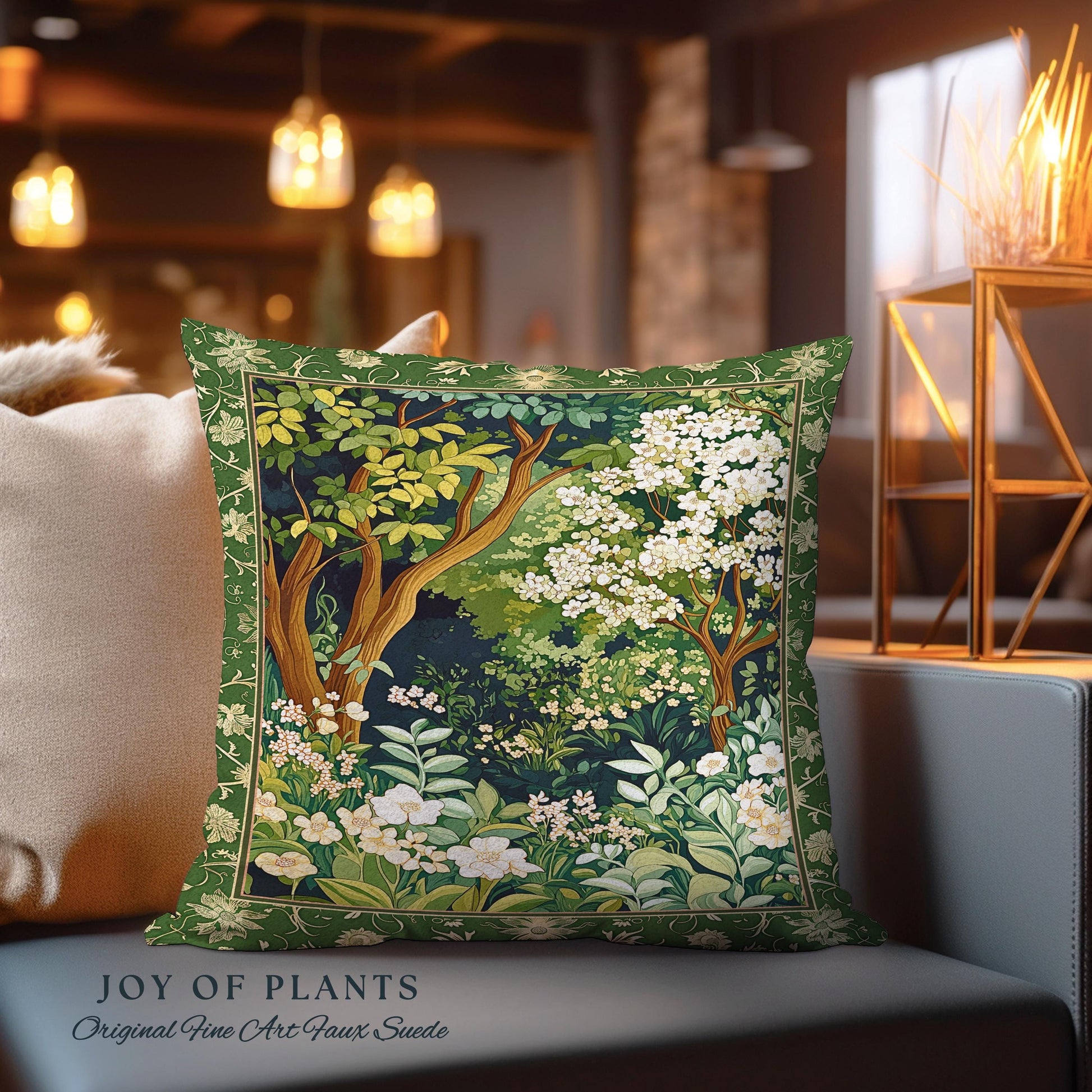 Wildflower Meadow Botanical Tapestry Pillow Fairy Inspired Bedroom Cottagecore Folklore Decor Ethereal Aesthetic Bohemian Fairycore Cushion