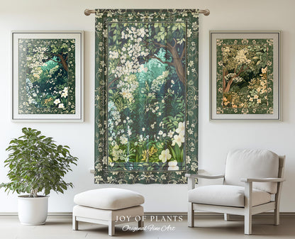 Botanical Aesthetic Forest Curtain Dark Cottagecore Folklore Inspired Decor | Ethereal Aesthetic Fairycore Mystical Woodland Drapes Bohemian