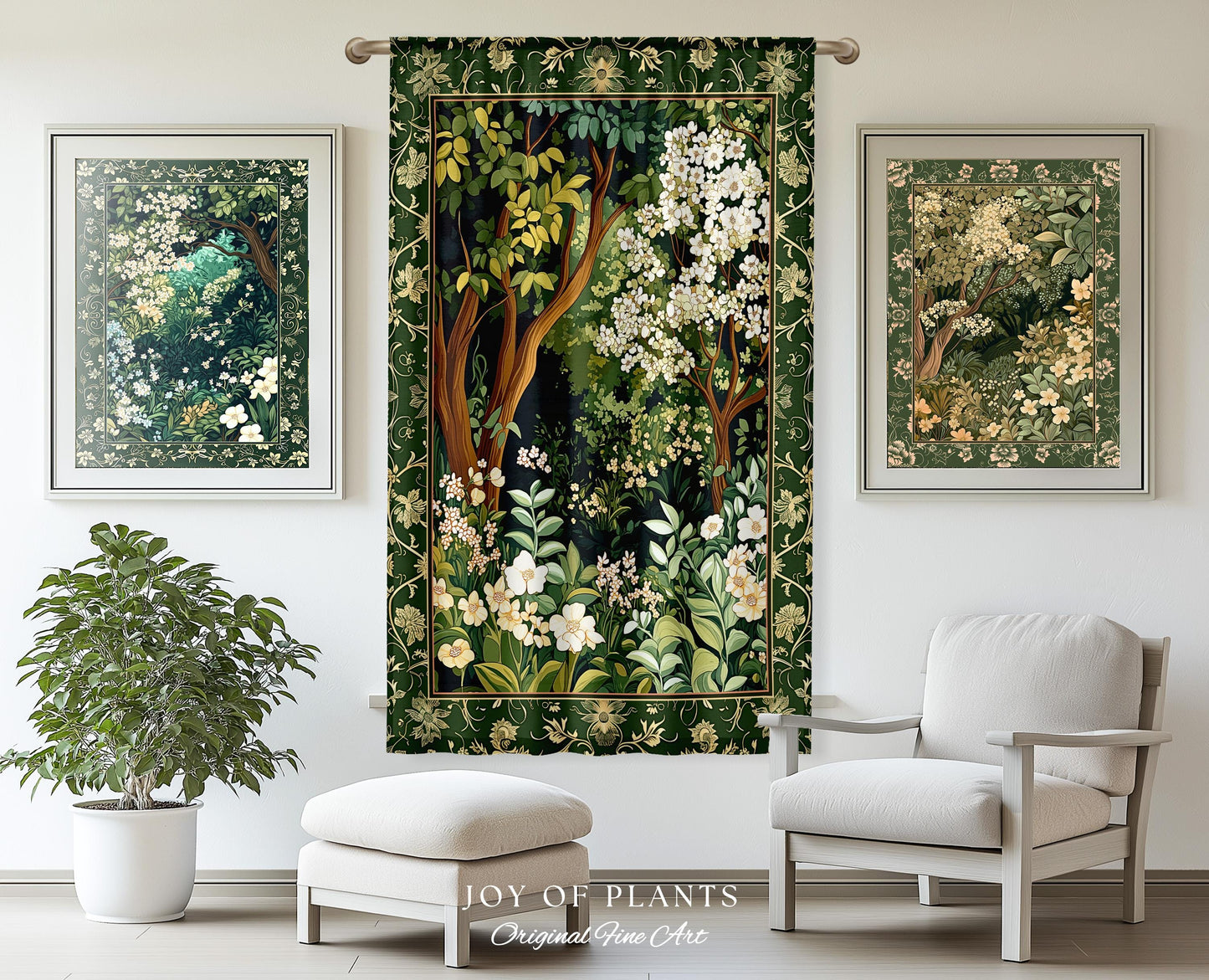 Wildflower Meadow Botanical Curtains Fairy Inspired Bedroom | Cottagecore Folklore Decor Ethereal Aesthetic Bohemian Fairycore Drapes Boho