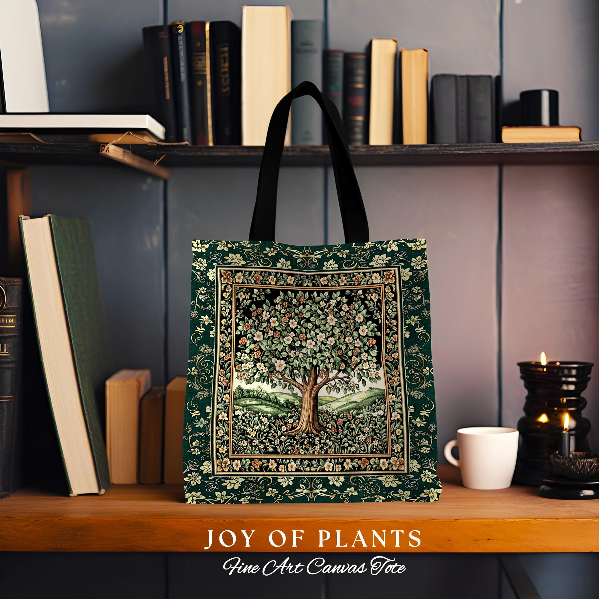 Fairytale Garden Timeless Everyday Tote | Storybook Botanical Medieval Rustic Folklore Romantic Cottage Inspired Cozy Earthy Aesthetic Bag |